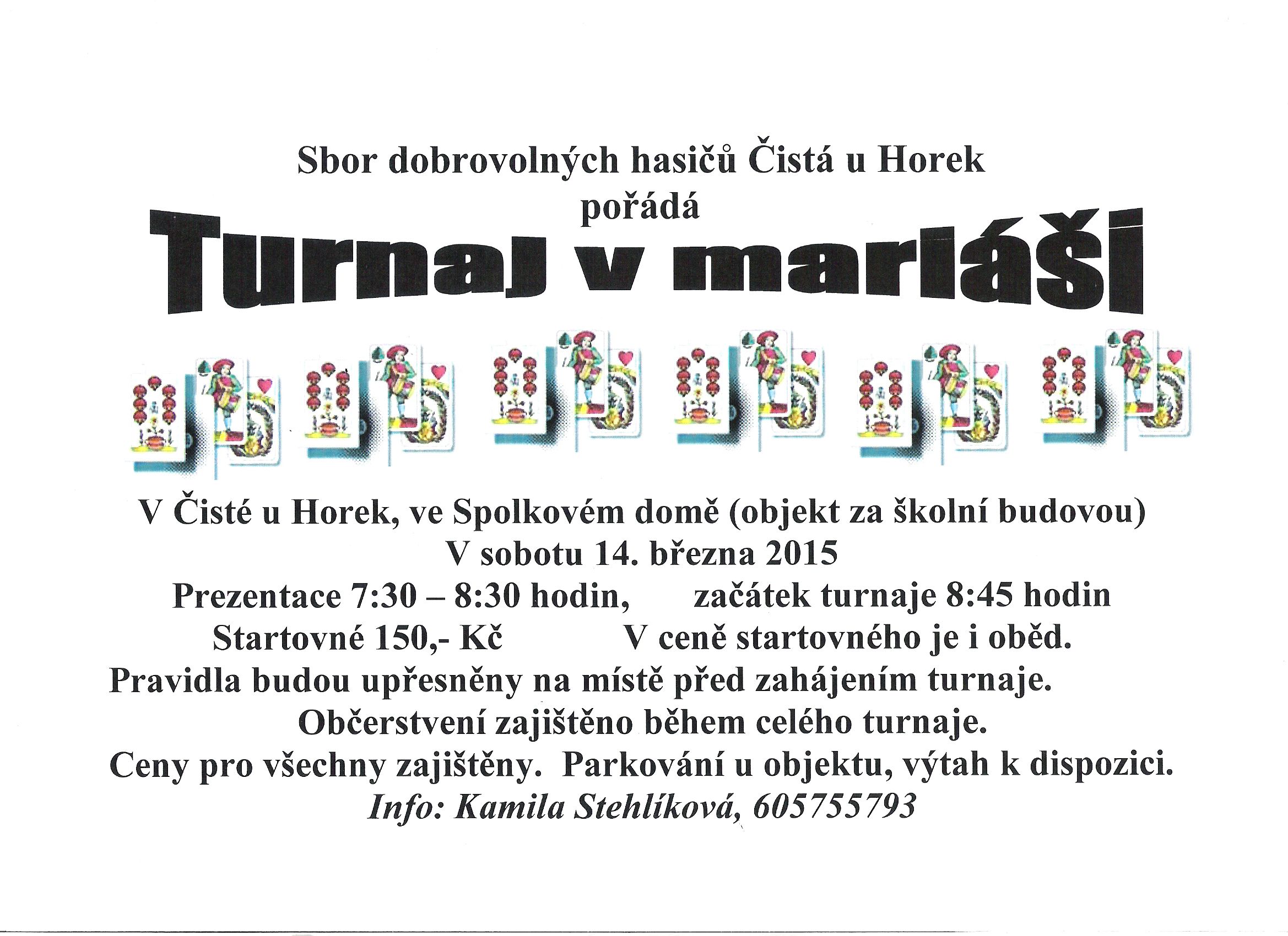 Turnaj v mariáši v Čisté